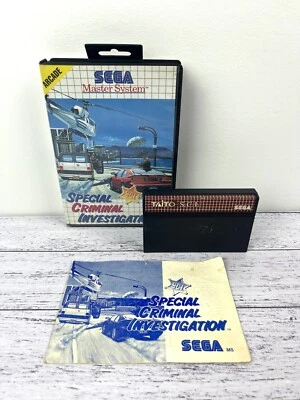 RARE Special Criminal Investigation Sega Master System CIB + Manual 1992 TESTED - Image 1 of 4