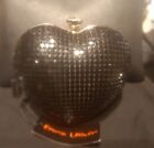 Frank Usher Black Sequin Heart Mini Clutch Bag Limited Edition - NEW
