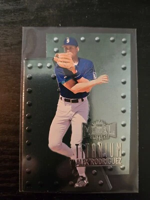1997 Skybox Metal Universe Titanium Alex Rodriguez #9 Mariners Insert - Image 1 of 2