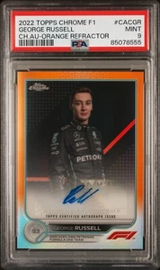 2022 Topps Chrome Formula 1 George Russell Auto /25 PSA 9 Pop 3 1 Higher - Picture 1 of 2