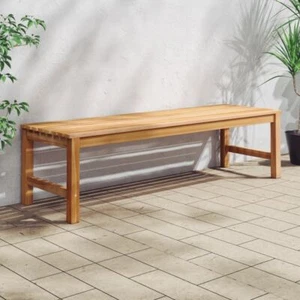 Wooden Outdoor Bench 150cm Solid Teak Wood Weather Resistant Garden Patio Seat - Picture 1 of 6