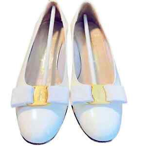 Salvatore Ferragamo Boutique Women’s Size 7 B Vintage Lillaz Shoe in white