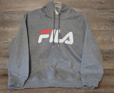 Sudadera con capucha vintage FILA deletreada con logotipo estampado gráfico para hombre talla XXL 2XL años 90 2ks Foto 1 de 4