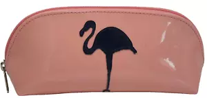 Crown & Ivy Coral Pink & Navy Flamingo Cosmetic Case Bag New with Tags Belk - Picture 1 of 19