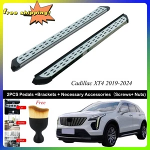 2PCS Running Board fits for Cadillac XT4 2019-2024 Side Step Nerf Bars Protector - Picture 1 of 1