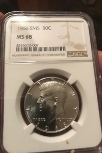 certified 1966 SMS Kennedy half dollar ngc MS68 - Picture 1 of 3