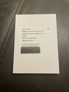 2023 Plates & Patches Jaxon Smith-Njigba Auto #/75 Rookie Gold Patch Holo SP NMT