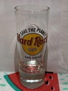 Hard Rock Cafe San Diego Save the Planet Classic Logo Tall Double Shot Glass - Picture 1 of 1