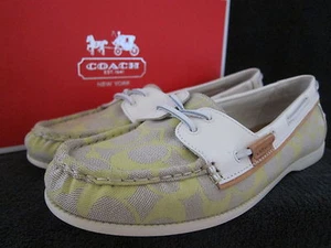 Zapatos planos Coach A0424 Coralin Signature Sprout sin cordones sin usar, en caja, para barco EE. UU. 8 M NUEVOS SIN CAJA - Imagen 1 de 7