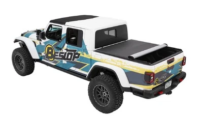 Bestop Ez-Roll Soft Tonneau Cover Hook and Loop Style for Jeep Gladiator Foto 1 de 4