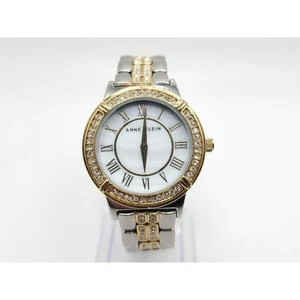 Anne Klein Watch Women New Battery Two-Tone 31mm MOP Dial - Picture 1 of 13
