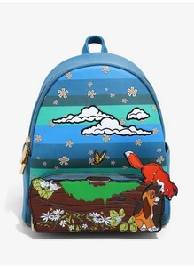 Danielle Nicole Disney Der Fuchs und der Hund Log Mini Rucksack NEU - Bild 1 von 9