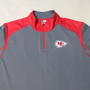 Kansas City Chiefs Męska 2XL Szaro-czerwona odzież drużynowa NFL TX3 Cool Quarter-Zip - Zdjęcie 1 z 6