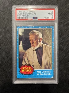 1977 Topps Star Wars Alec Guinness As Ben Kenobi #59 PSA 9 MINT - Bild 1 von 2