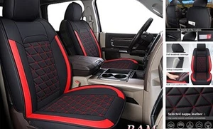 Coprisedili per Dodge Ram, Coprisedili Auto Anteriori Impermeabili per Coppia Anteriore Rosso - Foto 1 di 7