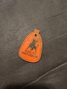 Vintage SCHLITZ MALT LIQUOR BULL LOGO Orange 3.5” KEY Fob NO RING FS - Picture 1 of 2