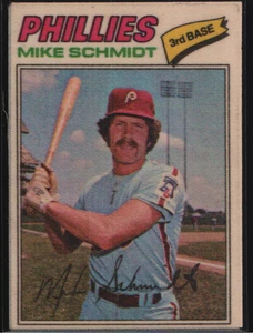 1977 Topps Stoff Sticker #41 - Mike Schmidt VAR - zwei (**) 77-124 - Bild 1 von 2