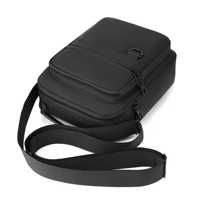 Sac Sacoche Homme Bandoulière Grande Pochette Intérieure Extérieure Latéral - Photo 1/4