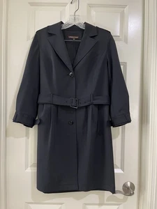 gabardina adrienne vittadini mujer negra talla 4 - Imagen 1 de 13