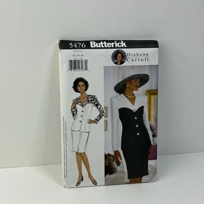 Skirt Jacket Semi Fitted Contrast Yoke Size 14-18 UNCUT Pattern 5476 Vtg 90s  - Image 1 of 2