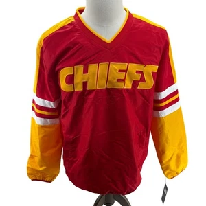NFL Kansas City Chiefs Pullover Windbreaker Jacke bestickt Herren Medium NEU - Bild 1 von 10