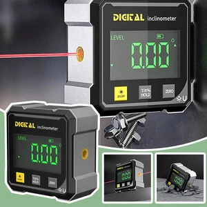Utensili Lavorazione Legno 4 Lati Magnetico Doppio Laser Inclinometro Digitale Laser Le O6Z1 - Foto 1 di 15
