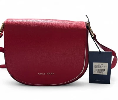 Cole Haan Grand Series Crossbody Bag Flame Scarlet Red Leather NWT - Image 1 of 4