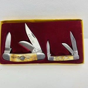 Wild Turkey Handmade 2-piece Pocket Knife Set Surgical Steel With Stag Handle - Picture 1 of 6
