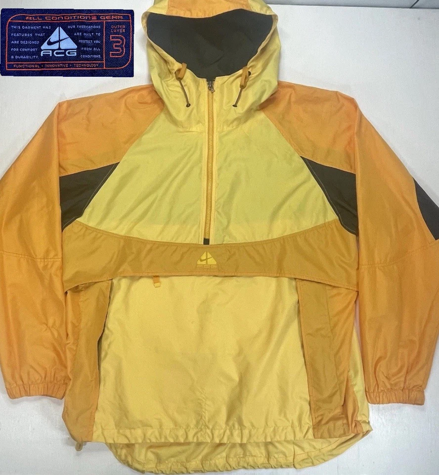Винтажный Nike ACG пуловер Anorak куртка мужская L внешний слой 3 1/2 1/4 молнии Y2K 90-х - Изображение 1 из 4