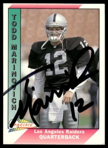 Todd Marinovich Signed LOS ANGELES RAIDERS Card 1992 Pacific - Picture 1 of 1