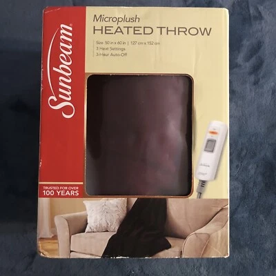 Manta térmica eléctrica Sunbeam Microplush ~ granate 50 pulgadas X 60 pulgadas Foto 1 de 4