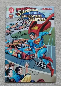 VINTAGE Superman Drag Racing Champions DC Comic SIGNED FORCE HINES JOHNSON AMATO - Picture 1 of 10