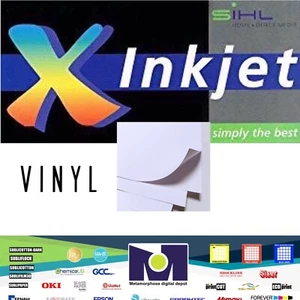Inkjet Printable White GLOSSY Decals Vinyl 40 Sh, 8.5"x11" Waterproof By Sihl - Picture 1 of 13