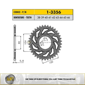 KAWASAKI ZX-10R ABS 1000 DA 2011 A 2016 CORONA ACCIAIO P. 520 - 39 DENTI - Imagen 1 de 1