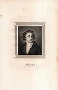 c1850 August Wilhelm IFFLAND actor dramaturgo teatro grabado en acero retrato - Imagen 1 de 1
