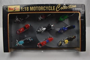 Maisto Motorcycle Collection 1998 Nine Motorcycles Yamaha Honda 1:18 NIB - Picture 1 of 8