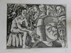 Kupferstich von Baldwin Zettl zu Heinrich Heine - Lutetia mit Geschenk dazu. - Bild 1 von 3