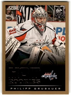 2013-14 Score Gold Philipp Grubauer Rookie #619 Washington Capitals - Image 1 of 2