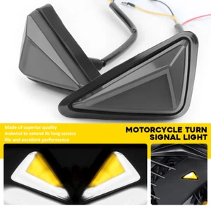 Motorcycle Flush Mount Turn Signal Indicator Blinker White Amber LED Light DRL - Picture 1 of 12