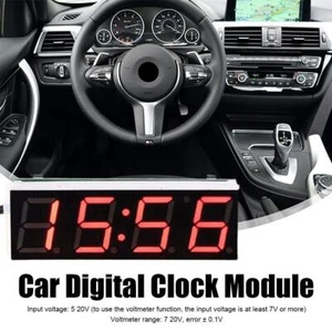 NEW Car Clock Thermometer Voltmeter 3-IN-1 LED Display Digital Voltmeter X0Q9 - Picture 1 of 11