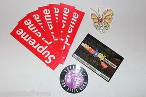 Supreme New York Stickers 7 Box Logo Red White Butterfly You Still Suck New - Picture 1 of 1
