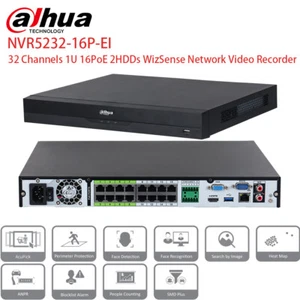NVR5232-16P-EI DAHUA Registratore video di rete 2 HDD WizSense 32 canali 16 PoE Stati Uniti - Foto 1 di 4