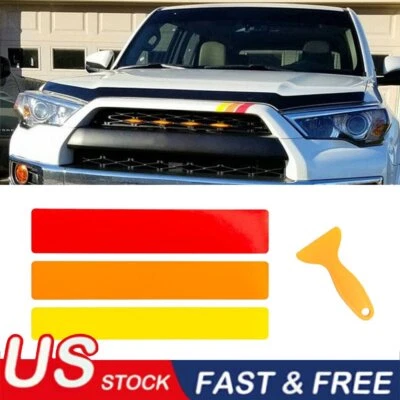 Calcomanía adhesiva a rayas tricolores para Toyota Tacoma Tundra 4Runner FJ Cruiser RAV4 Foto 1 de 4
