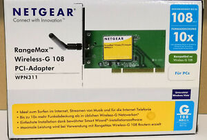 NETGEAR RangeMax Wireless - G , PCI Adapter WPN311 GR , 108 Mbit/s