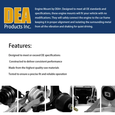 1 шт переднее левое крепление двигателя DEA для Kia Sorento V6 3,8 л UY17 2007 2008 - Изображение 1 из 4