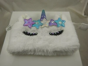 Unicorn furry pencil case or makeup bag pouch bag - Picture 1 of 9