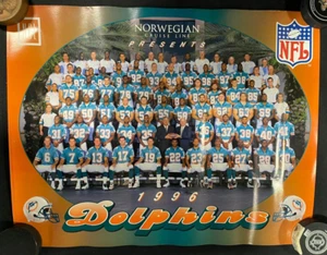 1996 The Miami Dolphins Team Group Photo 17x22 Promo Poster NH PB38 - Picture 1 of 1