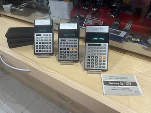 (10) VINTAGE 1977 CASIO SCIENTIFIC CALCULATORS fx-105 fx-110 fx-120 - Photo 1/7