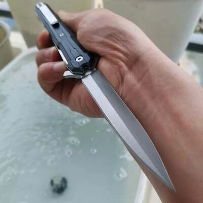 Slim and Lightweight Portable Black Handle Rescue Tactical Survival Folding Tool - Image 1 of 4