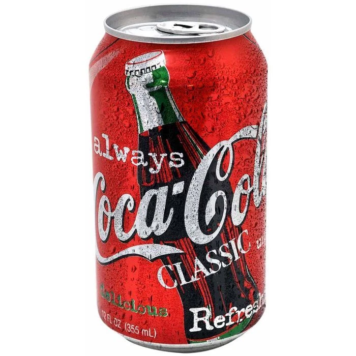 COCA COLA CLASSIC SODA POP SWEATING CAN 16" HEAVY DUTY USA MADE METAL ADV SIGN - Image 1 of 1